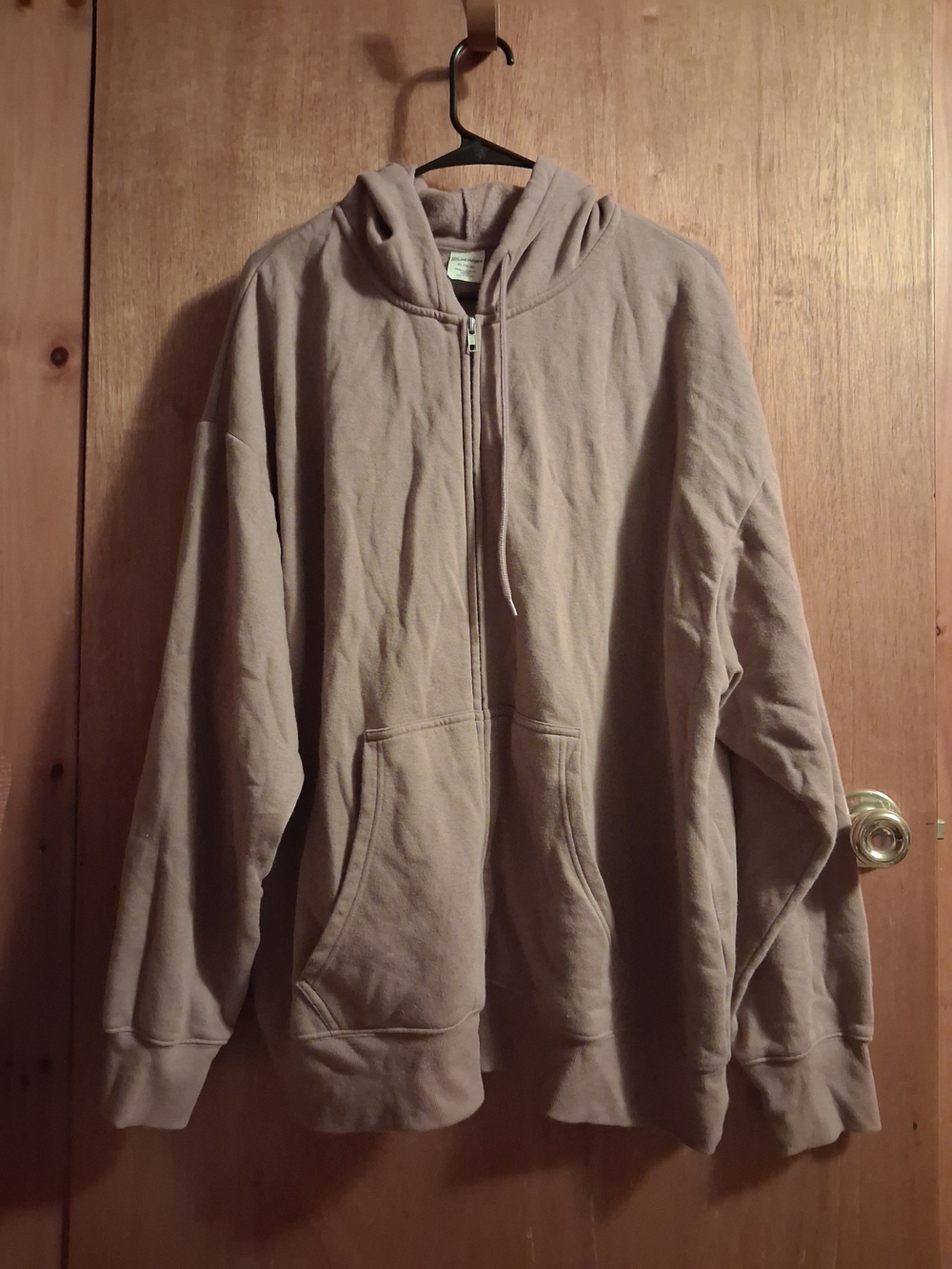 No Boundaries Zip-Up Hoodie Sweatshirt - Taupe
